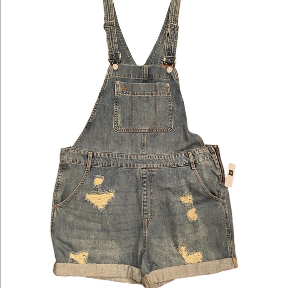 GAP Factory Pants - Gap Overall Blue Jean Shorts NWOT
